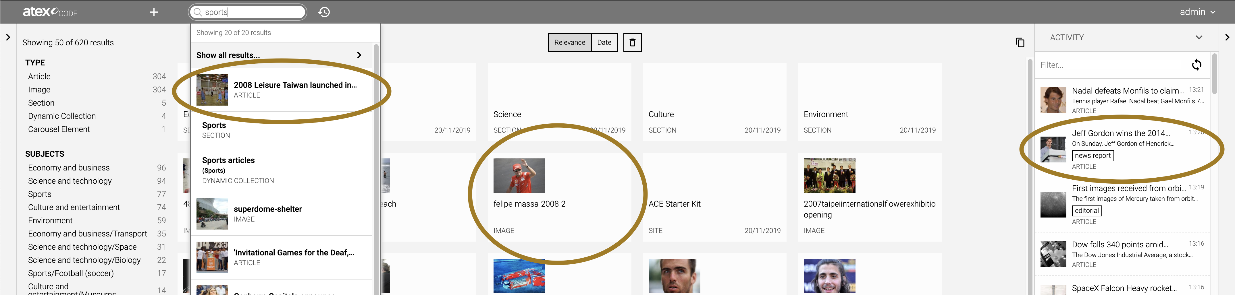 examples content presentation